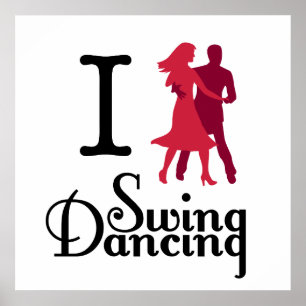 I Kärlek Swing Dancing Poster