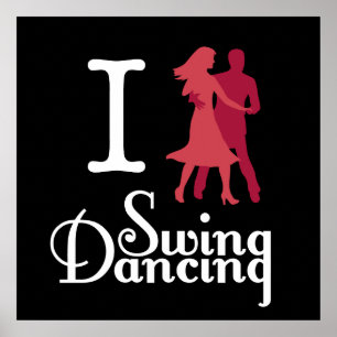 I Kärlek Swing Dancing Poster