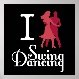 I Kärlek Swing Dancing Poster