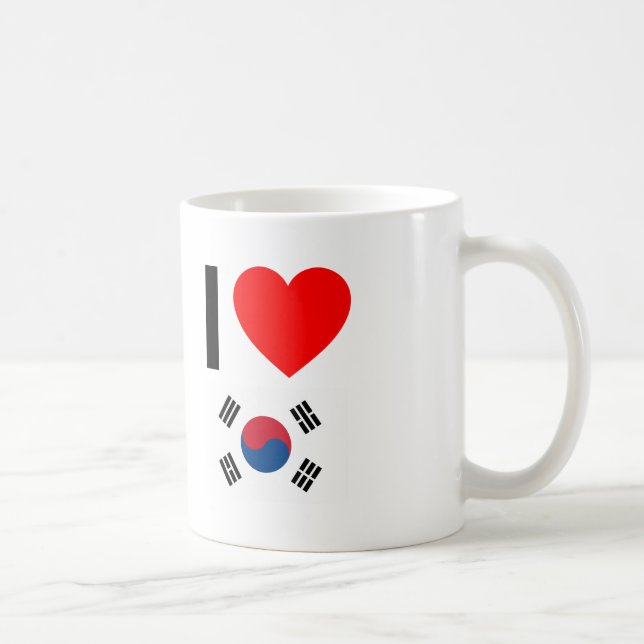 i kärlek Sydkorea Kaffemugg (Höger)