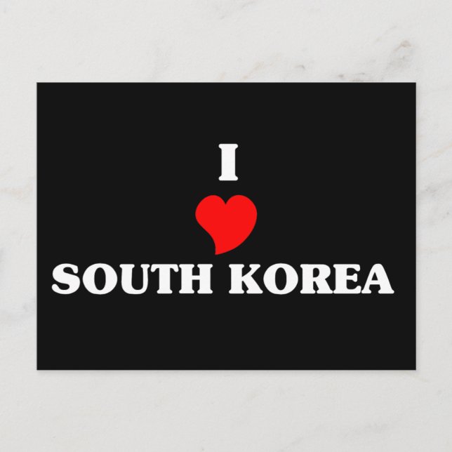 I Kärlek Sydkorea Vykort (Framsida)