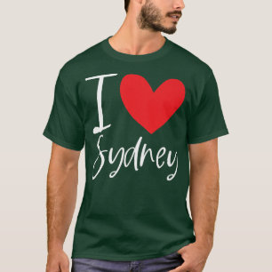 I Kärlek Sydney Namn Personlig Girl Woman Bff Fri T Shirt
