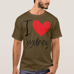 I Kärlek Sydney Namn Personlig Girl Woman Bff Fri T Shirt
