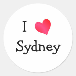I Kärlek Sydney Runt Klistermärke