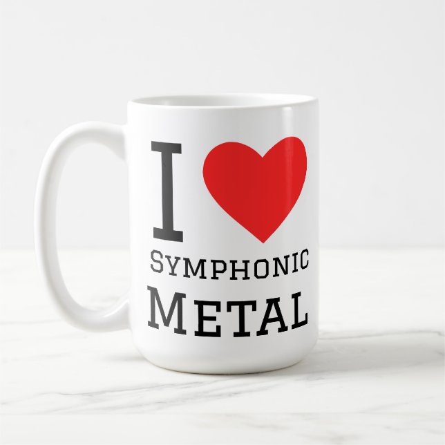 I kärlek-symfonen metall kaffemugg (Vänster)