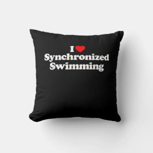 I Kärlek Synchronized Swimming Heart Souvenir Funn Kudde