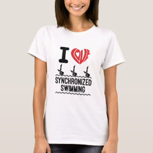 I Kärlek synkroniserad simning T Shirt