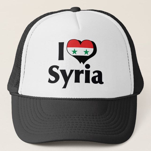 I Kärlek Syrien Flagga Keps (Framsida)