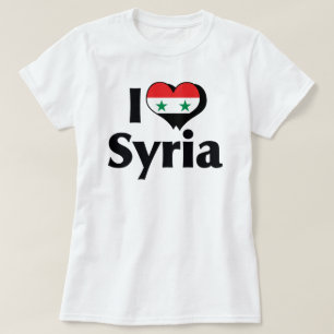 I Kärlek Syrien Flagga Shirt Tee