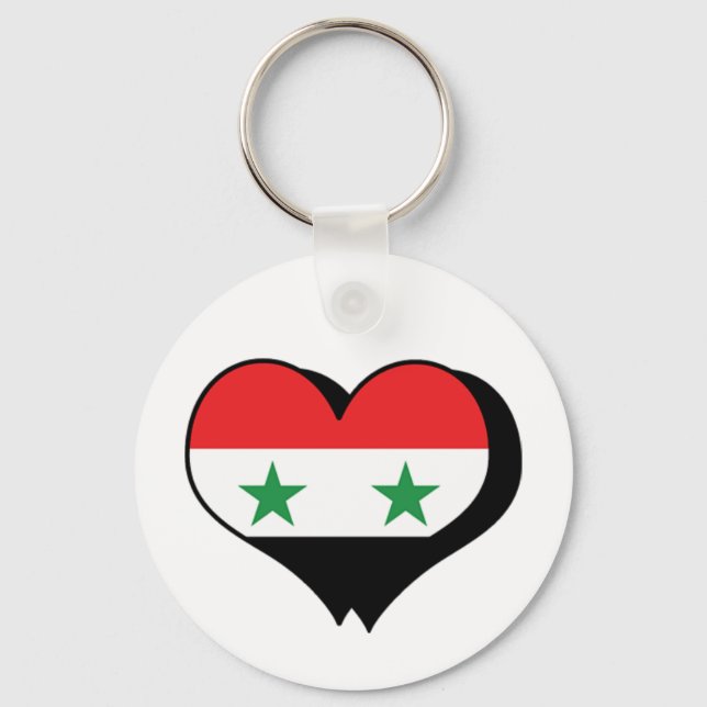 I Kärlek Syriens nyckelkedja Nyckelring (Framsida)