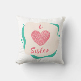 i kärlek syster/bror kudde