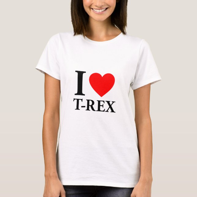 I Kärlek T - Rex T-shirt (Framsida)