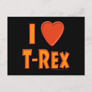 I Kärlek T-Rex Tyrannosaurus Rex Dinosaur Älskare Vykort