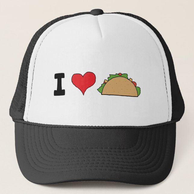 I Kärlek Taco Clip Art Mexican Doodles Tecknad Tac Keps (Framsida)