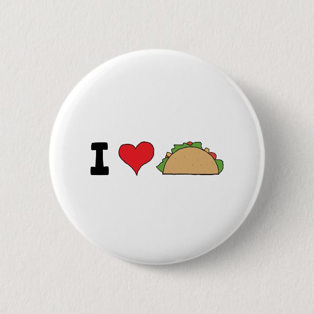 I Kärlek Taco Clip Art Mexican Doodles Tecknad Tac Knapp (Framsida)
