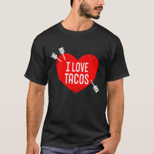 I Kärlek Tacos Anti alla hjärtans dag Day Sarcasm  T Shirt
