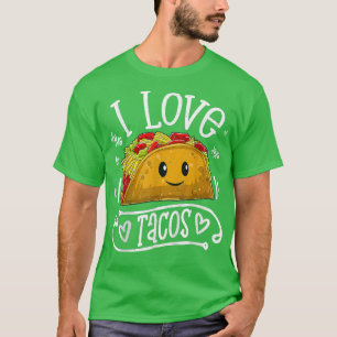 I Kärlek Tacos Cinco De Mayo taco älskare T Shirt