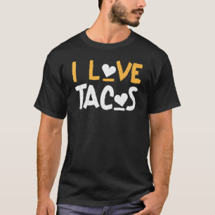 I Kärlek Tacos Heart Taco Tisdag mexikan T Shirt