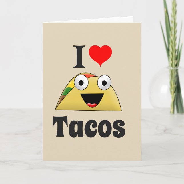I Kärlek Tacos Kort (Framsida)