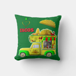 I Kärlek Tacos Little Taco Lastbil Reversibel Kudde