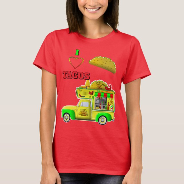 I Kärlek Tacos Little Taco Lastbil Women's T Shirt (Framsida)