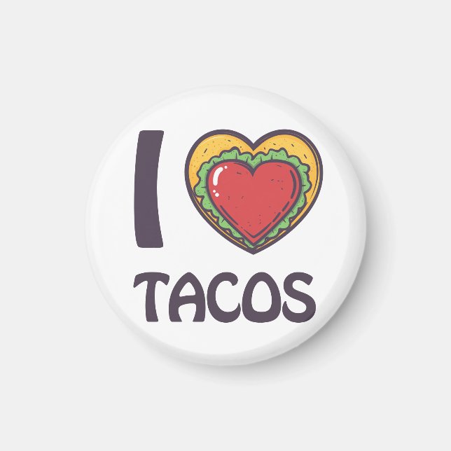 I kärlek Tacos Magnet (Framsidan)