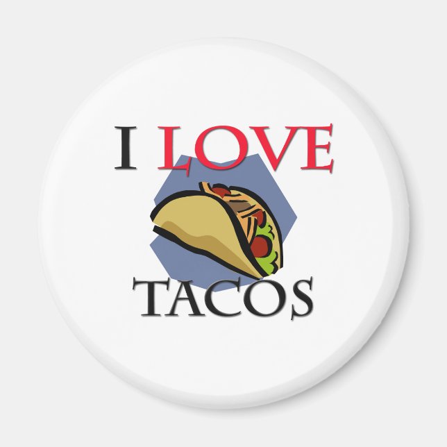 I Kärlek Tacos Magnet (Framsidan)