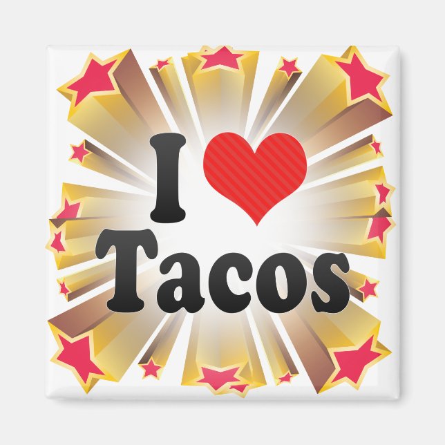 I Kärlek Tacos Magnet (Framsidan)