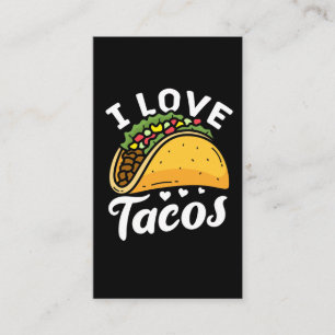 I kärlek Tacos mexikanska Food Älskare Cinco De Visitkort