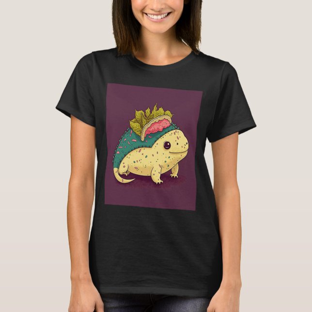 I Kärlek Tacos Morphed Axolotl Taco 1 T Shirt (Framsida)