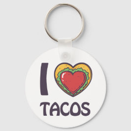 I kärlek Tacos Nyckelring