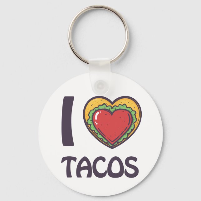 I kärlek Tacos Nyckelring (Framsida)