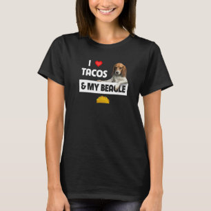 I Kärlek Tacos och min Beagle Hunting Hund mexikan T Shirt