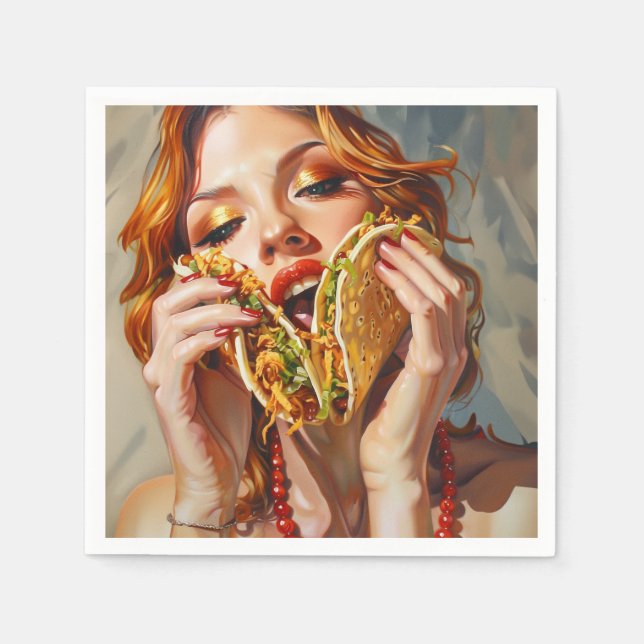 I Kärlek Tacos Pappersservett (Framsidan)