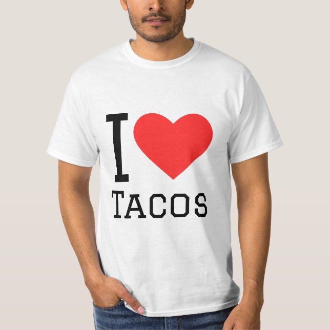 I kärlek tacos t shirt (Framsida)