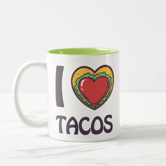 I kärlek Tacos Två-Tonad Mugg (Vänster)