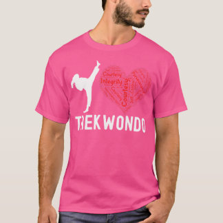 I Kärlek Taekwondo 5 Tenets of Tae Kwon do T Shirt