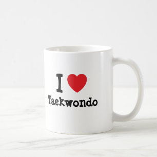 I kärlek Taekwondo anpassningsbar personlig Kaffemugg