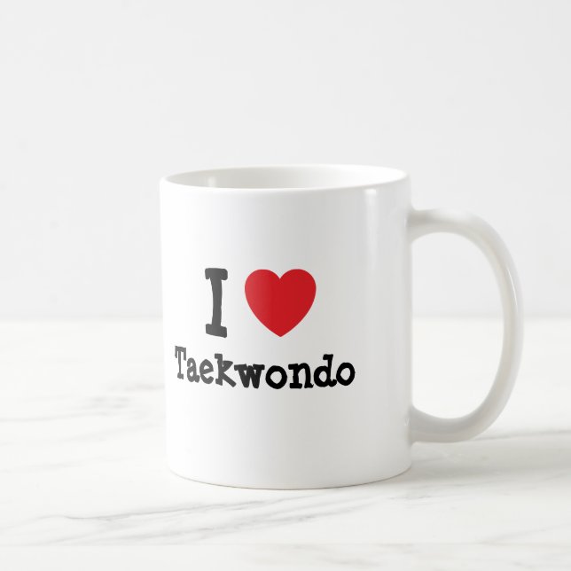 I kärlek Taekwondo anpassningsbar personlig Kaffemugg (Höger)