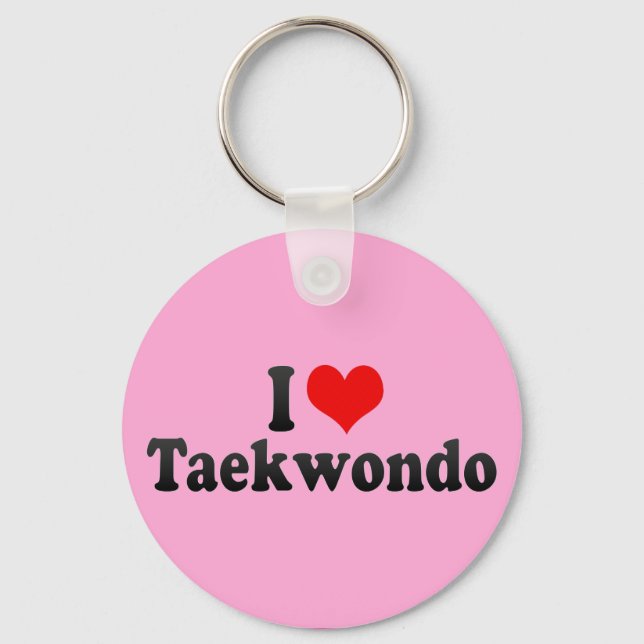 I Kärlek Taekwondo Nyckelring (Framsida)