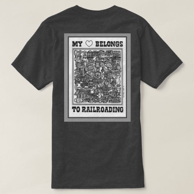 I Kärlek Tåg T-Shirt (Design baksida)