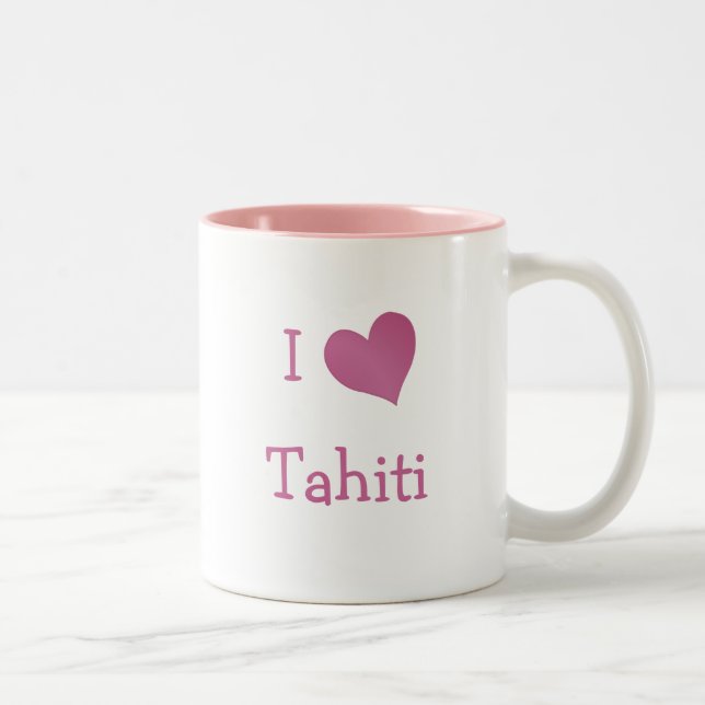 I Kärlek Tahiti Två-Tonad Mugg (Höger)