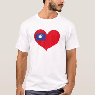 I Kärlek Taiwan Flagga T Shirt