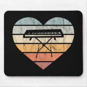 I Kärlek Tangentbord och Synthie Retro Heart Musmatta