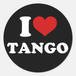 I Kärlek Tango Runt Klistermärke