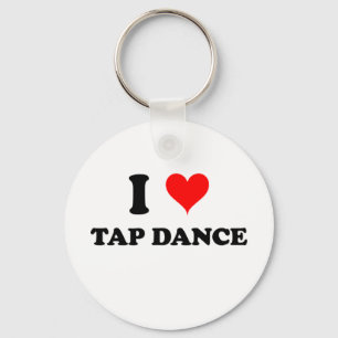 I Kärlek Tap Dance Nyckelring
