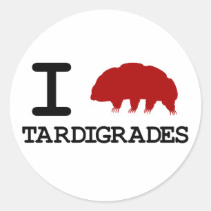 I Kärlek Tardigrades Runt Klistermärke