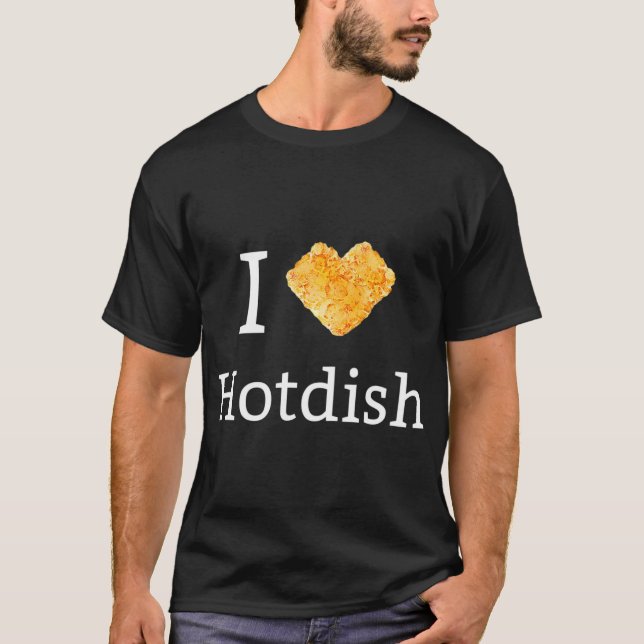 I Kärlek Tater Tot Hotdisdisk Minnesota Pride Food T Shirt (Framsida)
