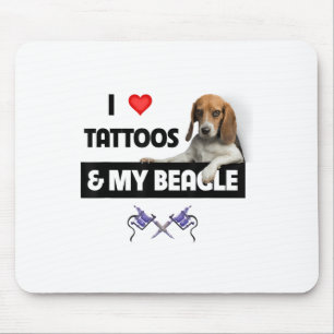 I Kärlek Tattoos och min Beagle Hund som ålades Ma Musmatta