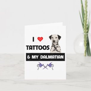 I Kärlek Tattoos och min Dalmatiske Hund som tog M Kort